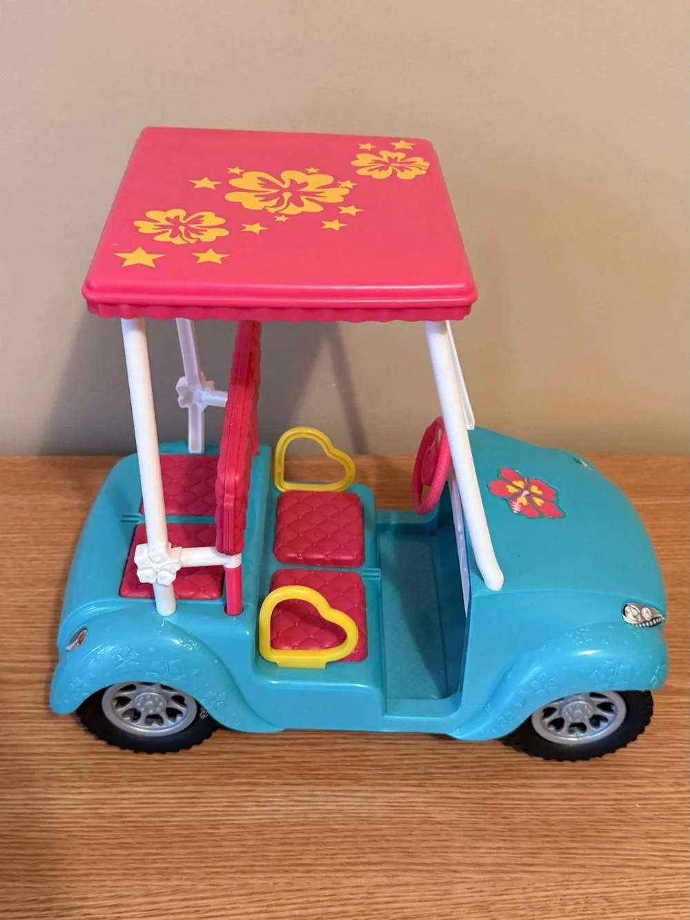 Barbie Pink & Teal Floral Golf Cart Toy